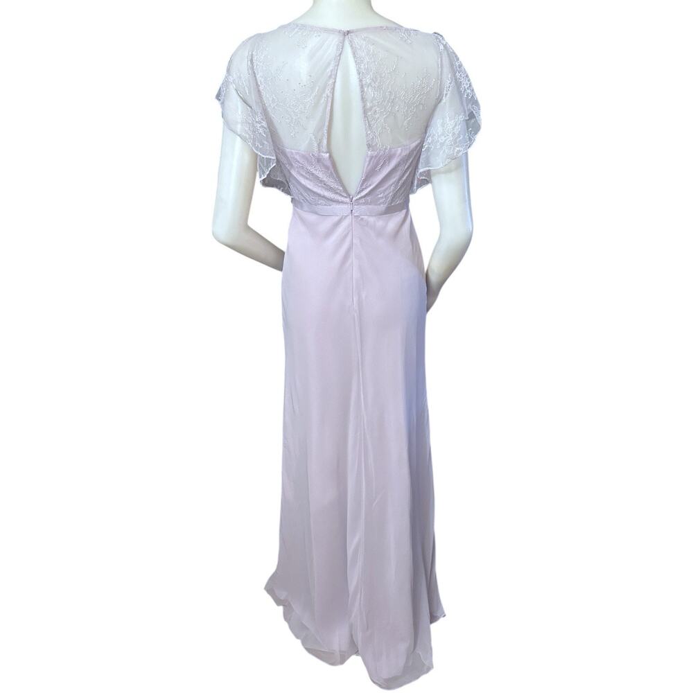 Wonder by Jenny Packham Romantic Lavender Long Evening Gown Lace neck Size 0 - Picture 3 of 8